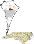 New Hanover County North Carolina incorporated and unincorporated areas Kings Grant highlighted